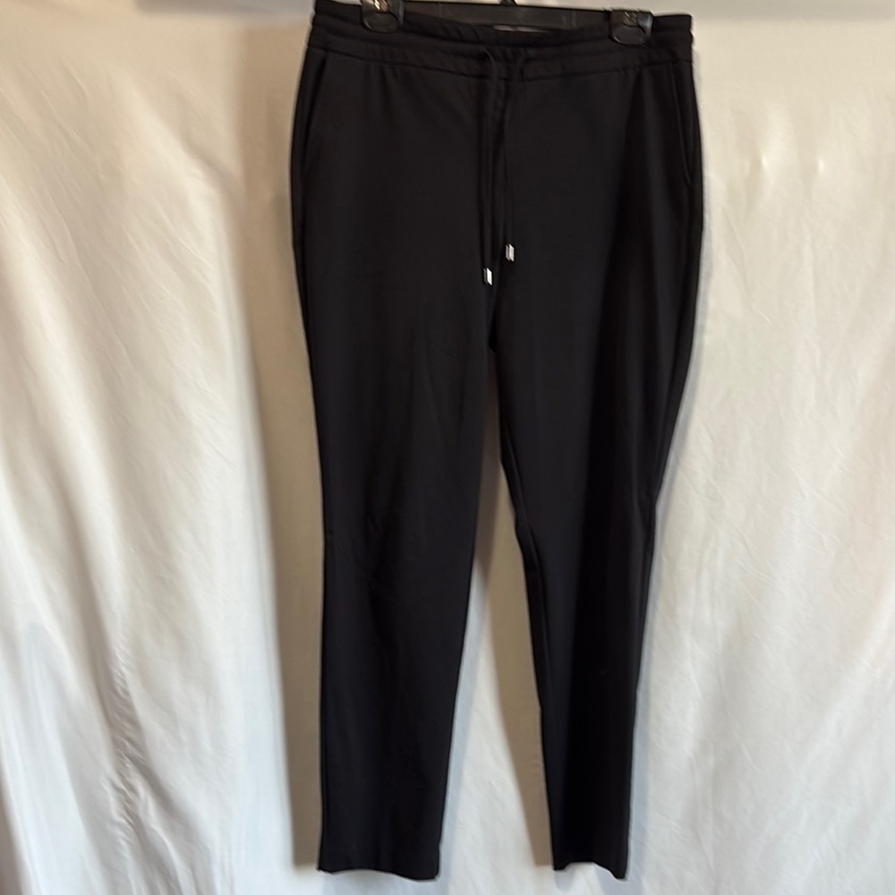 MM74 Hilary Radley Black Sweatpants with Adjustable Waist